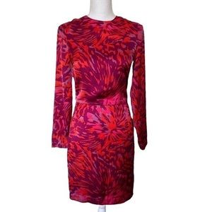 ADAM LIPPES LONG SLEEVE SILK DRESS